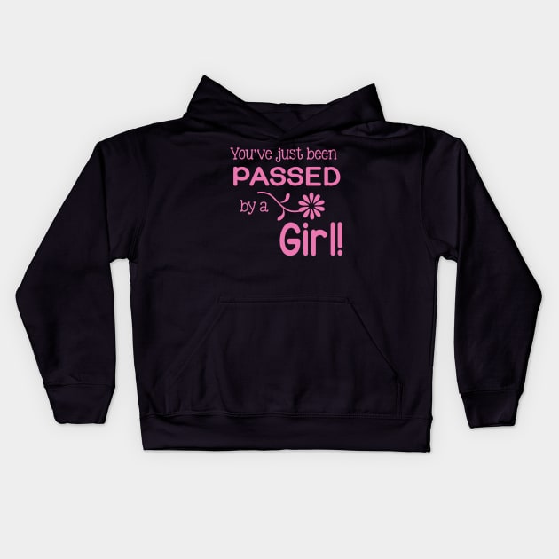 You've Just Been Passed By a Girl Runner Gift Kids Hoodie by DANPUBLIC